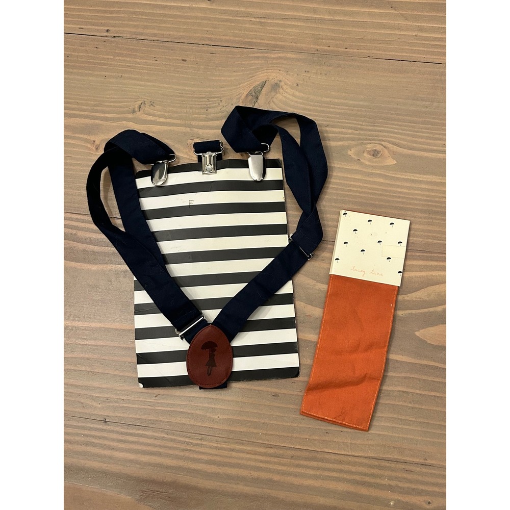 K43‎ Lacey Lane Willow Suspenders Girls Kids Adjustable Clip On Striped Large